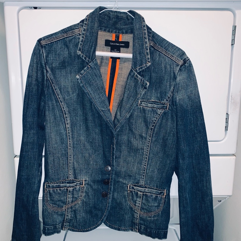 Calvin Klein Jeans Denim with Orange Highlights